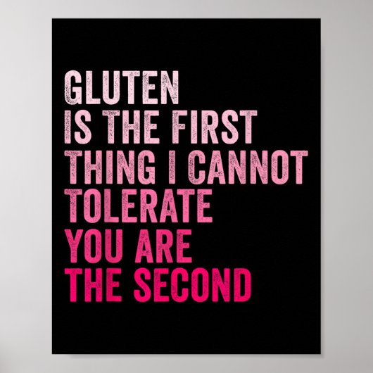 Gluten is het eerste wat ik niet kan verdragen gra poster (Voorkant)