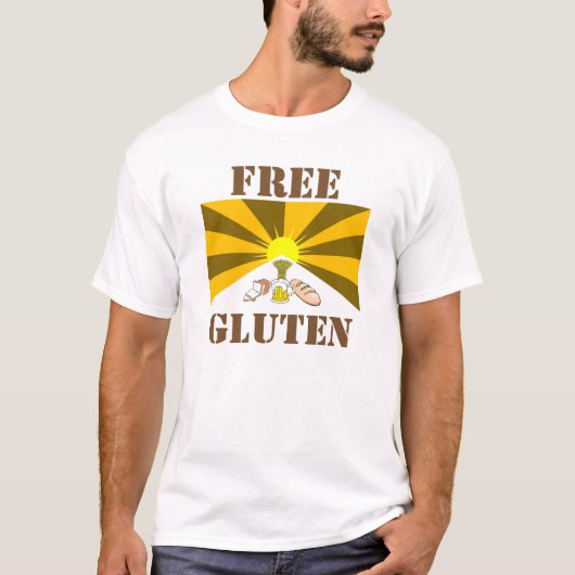 Gluten Mannen Basic T-Shirt (Voorkant)