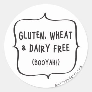 Gluten, tarwe en melkvrije stickers