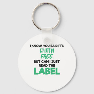 Gluten van de ziekte van Celiakie Glazen Voor het  Sleutelhanger