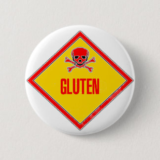 Gluten-vergiftigingswaarschuwing Ronde Button 5,7 Cm