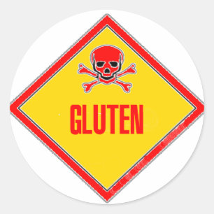 Gluten-vergiftigingswaarschuwing Ronde Sticker