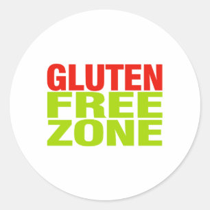 Gluten vrij gebied (coeliakie) ronde sticker
