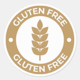 Gluten vrij ronde sticker
