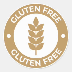 Gluten vrij ronde sticker