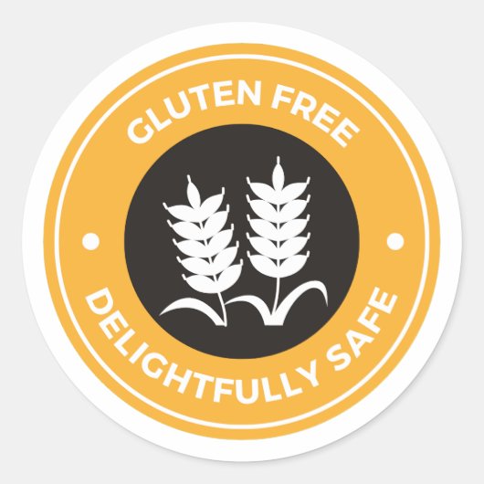 Gluten vrij ronde sticker (Voorkant)