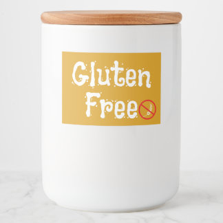 Gluten vrij voedselcontainer etiket