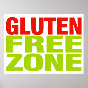 Gluten vrij zone (coeliakie) poster
