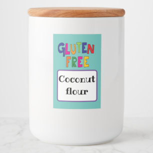 Gluten-vrije knolselderij voedselcoeliakie voedselcontainer etiket