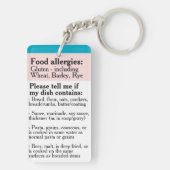 Glutenallergie Alert Sleutelhanger Coeliakie Safe (achterkant)