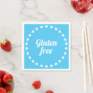 Glutenvrij coeliakie blauw feest servet