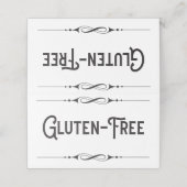 Glutenvrij eenvoudige elegante tafel marker (Buitenkant ongevouwen)