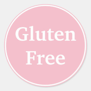 Glutenvrij. Eigen Tekst. Eten. Dieet. Label. Ronde Sticker