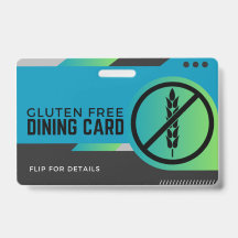 Glutenvrij Eten Restaurant Veiligheid Card