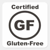 Glutenvrij gecertificeerde sticker (Voorkant)