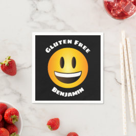 Glutenvrij lachende emoji servet