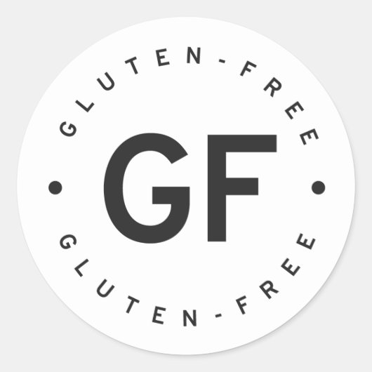 Glutenvrij Ronde Sticker (Voorkant)
