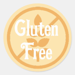 Glutenvrije allergie Waarschuwing Coeliakie Ronde Sticker