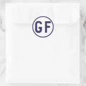 Glutenvrije GF-cirkelvormige Stickers (Tas)