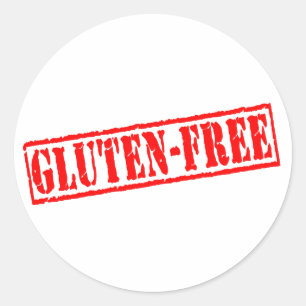 Glutenvrije stempel ronde sticker