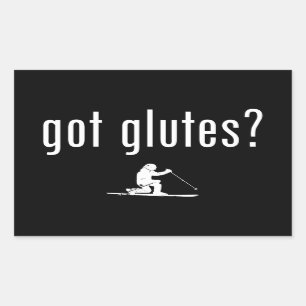 Glutes Telemark Skiing Rechthoekige Sticker