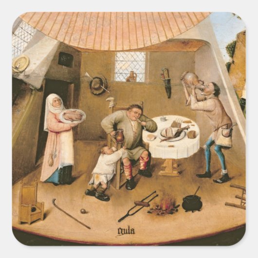 Gluttony Vierkante Sticker (Voorkant)