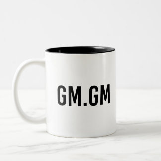 GM GM - NFT Black Tweekleurige Koffiemok