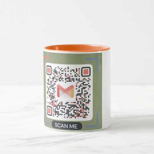 Gmail QR Code Coffee Mug - Me scanner pour Ema Ins (Centre)