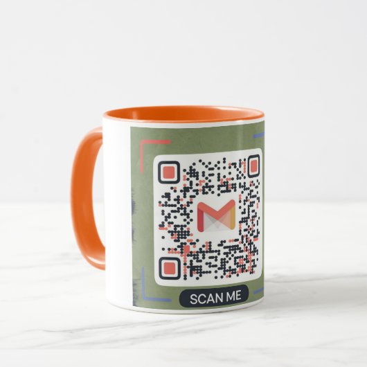 Gmail QR Code Coffee Mug - Me scanner pour Ema Ins (Devant gauche)