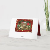 GMC Truck die de Snowman kerstrun voorstelt Feestdagen Kaart (Achterkant)