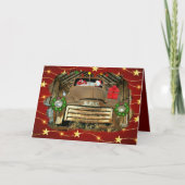 GMC Truck die de Snowman kerstrun voorstelt Feestdagen Kaart (Voorkant)