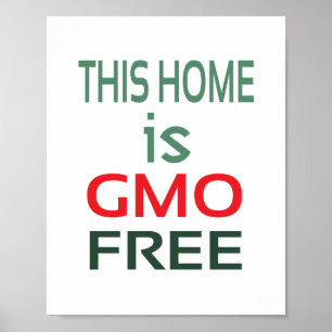 GMO Vrij (standaard fotolijst formaat) Poster