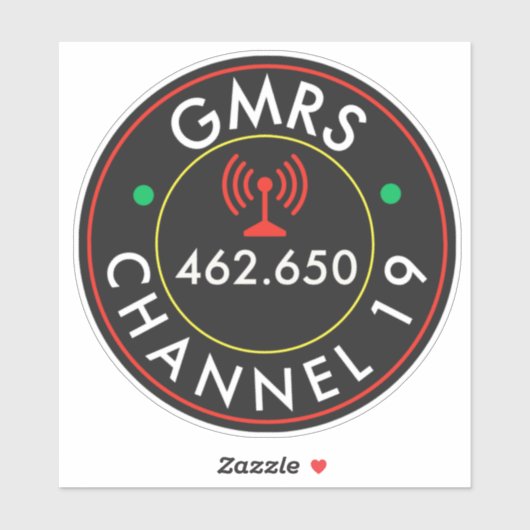 GMRS. Channel 19 Sticker (Vel)
