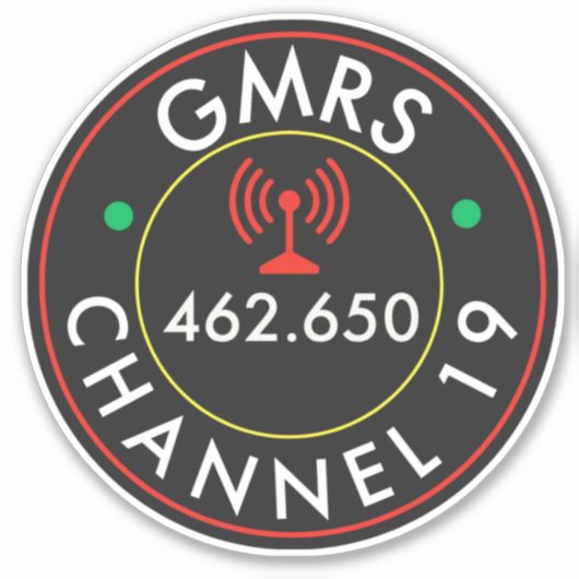 GMRS. Channel 19 Sticker (Voorkant)