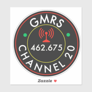 GMRS. Channel 20 Sticker