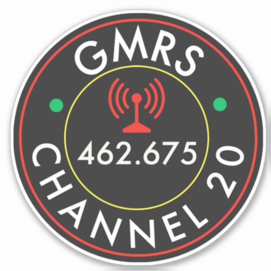 GMRS. Channel 20 Sticker (Voorkant)