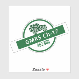 GMRS-kanaal 17 462 600 Sticker