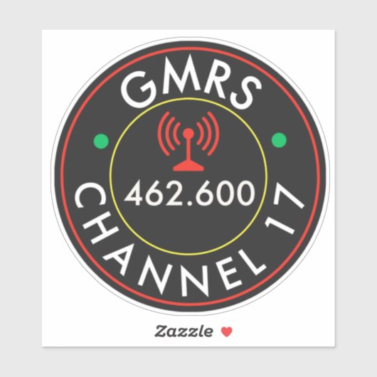GMRS-radiokanaal 17 Sticker (Vel)