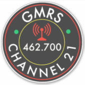 GMRS-radiokanaal 21 Sticker (Voorkant)