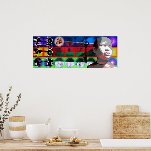 GMT 24 H Project Beethoven Psychedelische Lijsten Poster (Keuken)