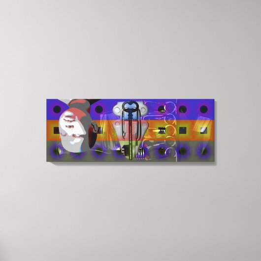 GMT 24 H Project Doll Key gradiënt kleuren Lijst C Canvas Afdruk (Voorkant)