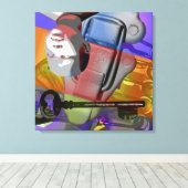 GMT 24 H Project Doll Key gradiënt kleuren Lijst S Canvas Afdruk (Insitu (Houten vloer))