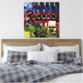 GMT 24 Heures de gradiëntkleuren van het Project L Canvas Afdruk (Insitu (Slaapkamer))