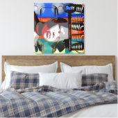 GMT 24-Heures Project Doll gradiënt kleuren Lijst Canvas Afdruk (Insitu (Slaapkamer))