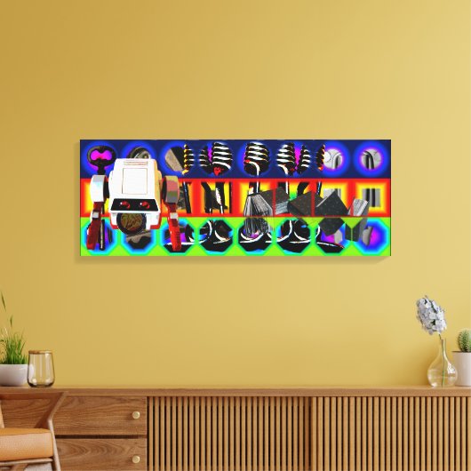 GMT 24 Heures Project Pop Psychedelic Lijst Canvas (Insitu (Woonkamer))