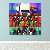 GMT 24 Heures Project Pop Psychedelic Lijsten 2 S Canvas Afdruk (Insitu (Houten vloer))