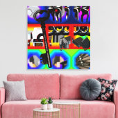 GMT 24 Heures Project Pop Psychedelic Lijsten S C Canvas Afdruk (Insitu (Woonkamer))