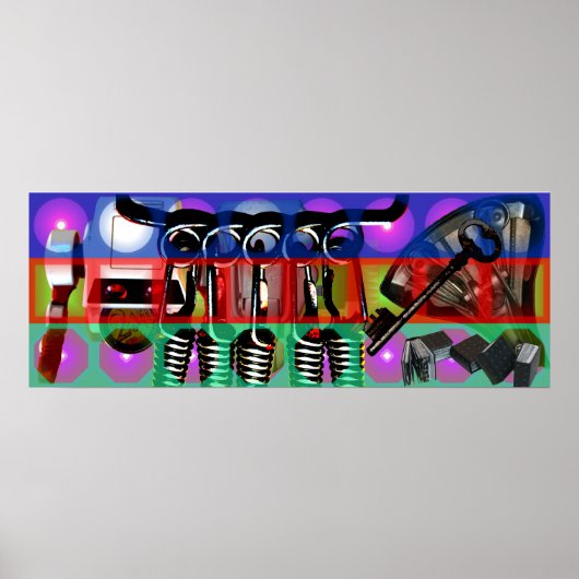 GMT 24 Heures Project Pop soft Psychedelic Lijst P Poster (Voorkant)