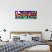 GMT 24 Heures Project Pop zachte Psychedelische Li Canvas Afdruk (Insitu (Slaapkamer))