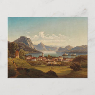 Gmunden mit Schloss Ort   Johann Wilhelm Jankowsky Briefkaart